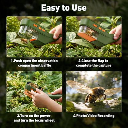SEEKID Bug Catcher Kit for Kids with 2.4" Screen, Dark Green - color: Forest Green