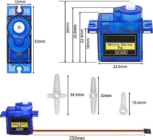 10PCS SG90 9G Mini Micro Servo Motor for Arduino RC Robot Airplane - style: 10PCS SG90