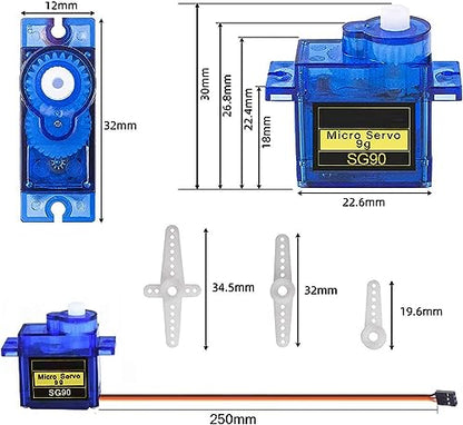 10PCS SG90 9G Mini Micro Servo Motor for Arduino RC Robot Airplane - style: 10PCS SG90