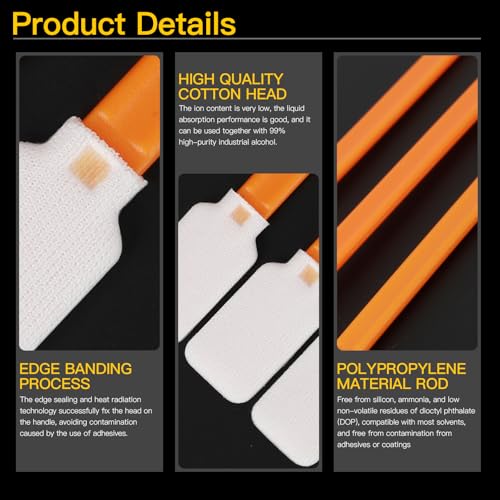 100Pcs 10-Type Variety Microfiber Cleaning Swabs