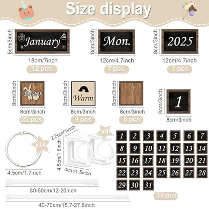 96 Cards Classroom Bulletin Board Decorations Set for Teachers,Flip Calendar with Holder for Classroom,Adjustable Calendar,Preschool Elementary Home Decor Supplies（Wood Grain,Industrial Chic） - style: Industrial Chic