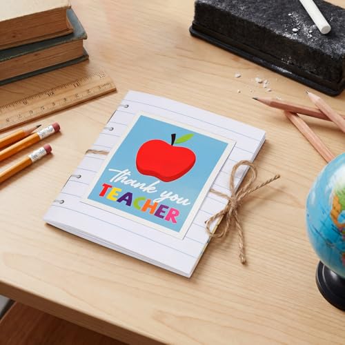 ReliThick Teacher Appreciation Gift Card Holder 5 Slots, 4.3 x 3.5 Inch Thank You Teacher Gift Card Booklet Sleeves Postcard Money Booklet Holder for Appreciation(Notebook Style) - style: Notebook Style