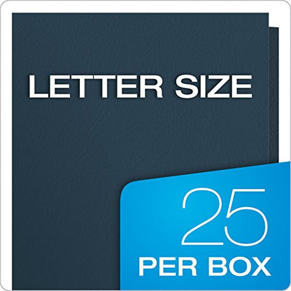 Oxford Twin-Pocket Folders, Textured Paper, Letter Size, Dark Blue, Holds 100 Sheets, (57538EE) 25 Count (Pack of 5) - color: Dark Blue, size: 25 Count (Pack of 5)