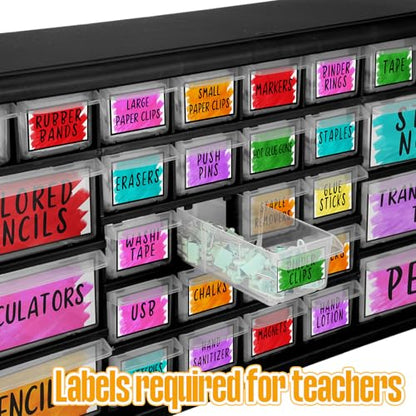 Frienda 84 Pcs 4 Sheet Classroom Toolbox Labels for Teacher,Watercolor - style: Watercolor