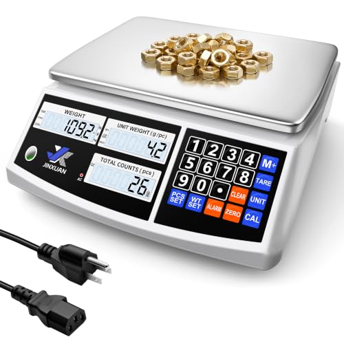 Industrial Counting Scale 30kg/66lb x 0.1g Precision Bench Scale Digital Inventory Counting Weight Scale for Small Parts and Coins, Electronic Gram Scale with Batteries/AC Power, lb/g/kg/oz - style: 30kg x 0.1g