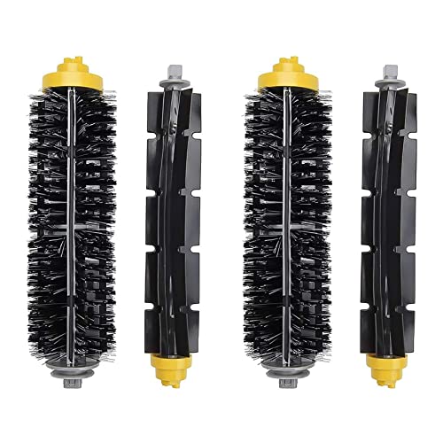 Garbage fighter Replacement Parts for iRobot Roomba 600 Series 690 980 670 660 651 650 630 614 595 585 564 552, 2 Pairs Bristle and Flexible Beater Brush, Vacuum Cleaner Kit - color: mainbrush