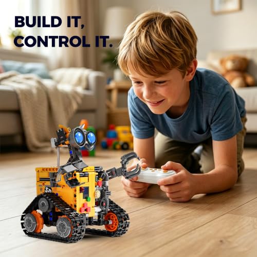 STEM Robotics Kit for Kids 8-12, App & Remote Control Robot Building Kit