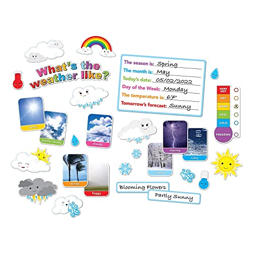 Ashley Productions Smart Poly Mini Bulletin Board Set, Weather, 30 Piece Set