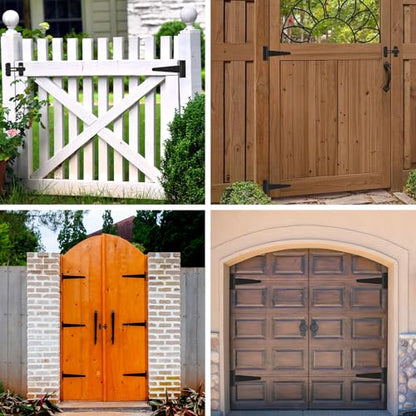 T Strap Hinges, Tee Hinge, T-Gate Hinges, Gate Strap Hinges, Wooden Fences Door, Barn Door, Shed Doors,Cabinet Door,Pet House Door, Barn Door Lock Latches 1PC (4 inch) - size: 4 inch set