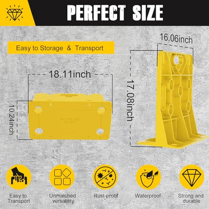 Multi Purpose Wire Dispenser, Cable/Wire Spool Rack, Wire Spool Caddy, Holds Spools Up to 34" In Diameter, Load Capacity 330 LBS, 1 Pair (YELLOW) - color: Yellow