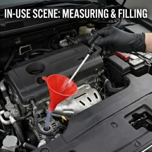 CVT Transmission Fluid Oil Level Dipstick Gauge & Flexible Funnel Kit 2.5L Compatible with Nissan Altima2007-2023 Rogue 2013-2023 Maxima 2006-2023 Murano 2006-2023 Replaces 31086-JA00A