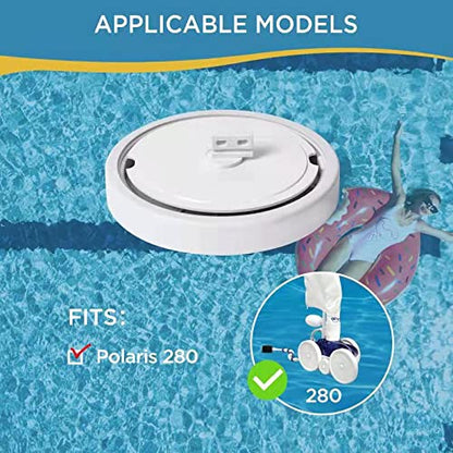 MAKHOON Large Wheel Complete with Tire Bearings Replacement for Polaris Zodiac 280 (Not Compatiable with Polaris 360 380 Model Pool Cleaner) - size: 1