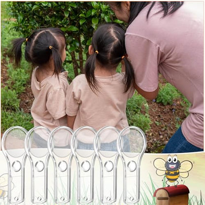 Kanayu 100 Pcs Mini Handheld Magnifying Glass for Kids 5X 15x Hand Lens