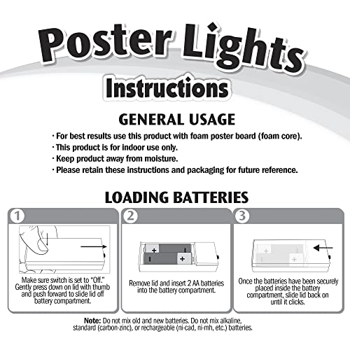 ArtSkills Rainbow Poster Lights, Poster Board Decorations, Sign Making & Science Fair Board Supplies, Battery-Operated String Light Kit, 20 Lights - size: 10 x 4.5 x 1 inches