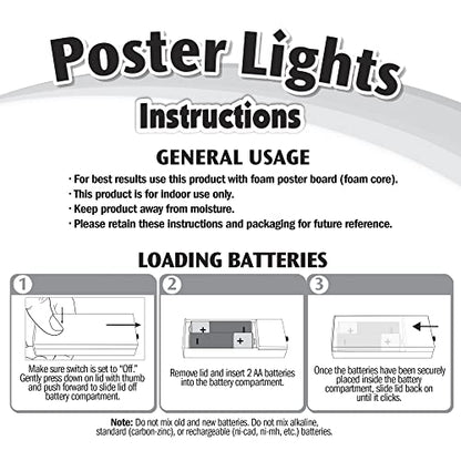 ArtSkills Rainbow String Light Kit with Punch Tool and Instructions for Posters, Dorms and Projects, Battery-Operated, 20 Lights with 2 Modes (Pack of 2) - size: 10 x 4.5 x 1 inches (Pack of 2)