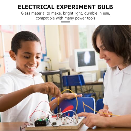 Hemobllo Mini Light Bulbs 50-Pack Round Screw Base Light Bulb Kit for Science Experiments Physics Lab Activities Electricity Kit Circuit and Mini Lamp Classroom Use