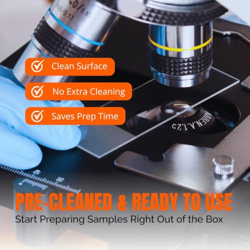 Microscope Slides and Covers, 50 Optical Float Glass Slides+100 Coverslips