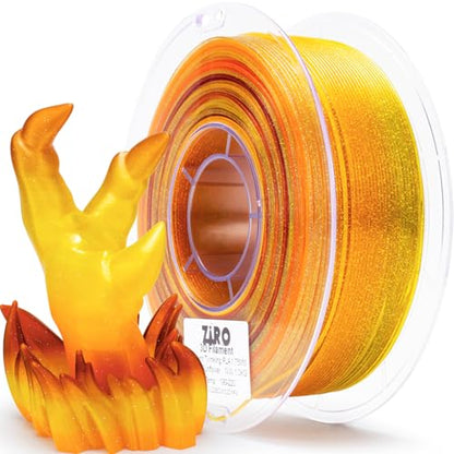 ZIRO 3D Printer Filament, Fast Color Change Twinkle Effect 1KG, Sunflower - color: Sunflower