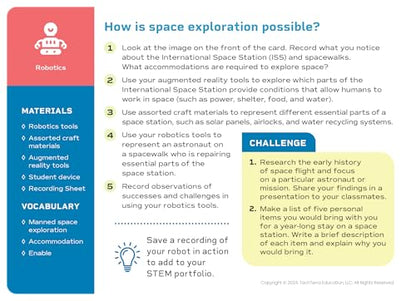 Science STEM Activity Cards Ages 12+ - style: Ages 12+