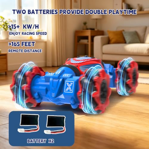 Remote Control Car - RC Drift Car Gesture Sensing Toy Boy Age 6-8-12 Gifts - color: Red