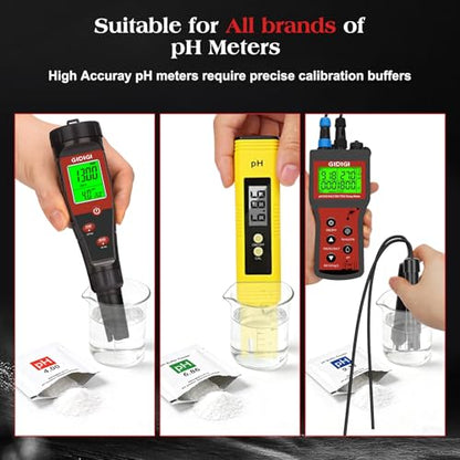 pH Meter Calibration Solution Kit | 18-Pack pH Buffer Powder - color: White 4/6.86/9.18