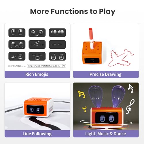 VinciBot Classroom Set, 6 Coding Robots for School STEM 8-12
