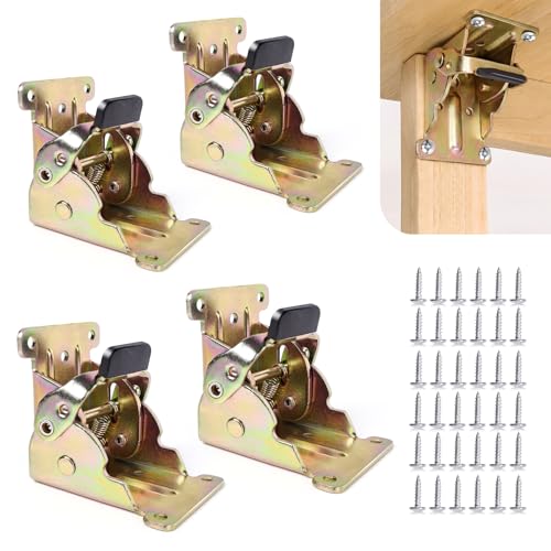 TopDirect 4 Pack Locking Hinge for Folding Table Brackets (Zinc) - color: Zinc, size: 4 Pack