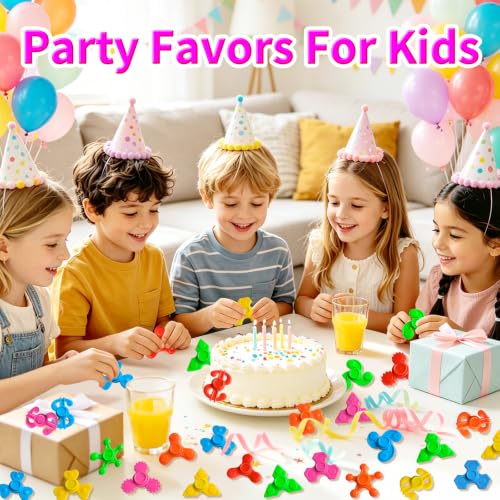 100 Pack Mini Fidget Spinner Toys,Stress Relief Sensory Toys,Birthday Party Favors Gifts for Kids Teens Adults,Goodie Bag Stuffers,Treasure Box Toys for Classroom Prizes Supplies