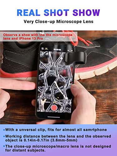 APEXEL 100x Phone Micro Lens with LED Light for Smartphone Macro & Microscope