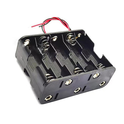 10 x 1.5V AA Battery Holder Case Box with Black Red Storage Boxes Plastic
