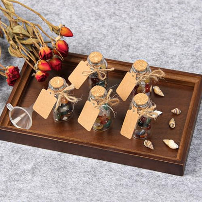 20ml Small Glass Bottles with Corks, Pack of 100, Wishing Glass Jars