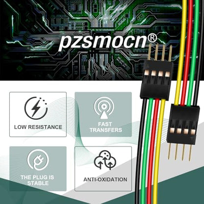10 Sets / 60 Pcs for Dupont 2.54mm 4-Pin Male-Male Connector Kit - size: 4-Pin, style: Male to Male