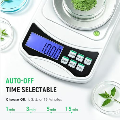 Antstone Lab Scale 1000g x 0.01g Digital Gram Scale with Calibration Weight