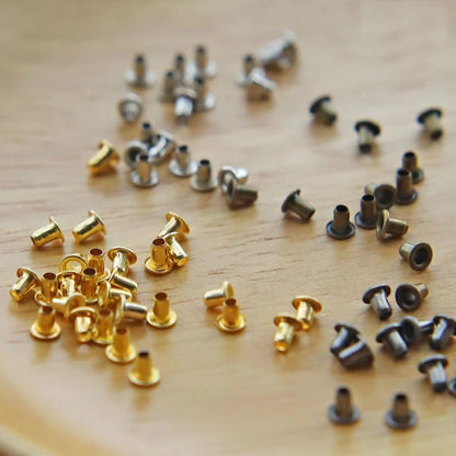 1.5mm (Inner Diameter) Super Tiny Eyelet, in 4 Colors, for BJD Doll Clothes and Shoes Making, Mini Craft Supply, 20 PCS (Gold) - color: Gold