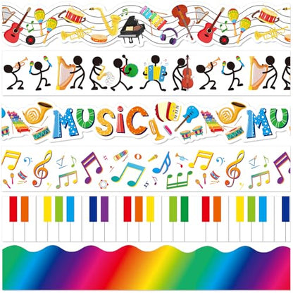 Containlol 118ft Bulletin Board Border Classroom Border, Music Style - style: Music Style