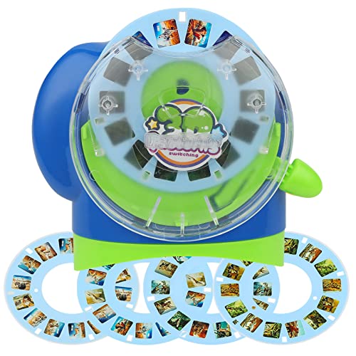 SeptCity 3D View Toy for Kids, Classic Discovery Animal Dinosaur Viewer Set Viewfinder with 4 Reels (Navy)