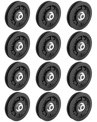 3.5" Nylon Pulley Wheel, Cable Replacement Pulley - size: 12 Pack