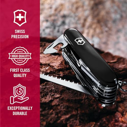 Victorinox Swiss Army Swiss Champ Pocket Knife (Black), 91mm - color: Black, style: SwissChamp