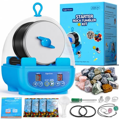 KomeStone K5 Rock Tumbler for Kids & Adults, Quiet Rock Polisher, Ages 6+