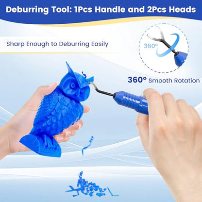 41Pcs 3D Printer Must Have Tool, Rapid Disassembly Nozzle Kit, Deburr, File, Brass Cleaning Brush and 0.35mm Clog Poke, Spatula, Tweezers, Deburring, Smoothing, Finishing, Fine Grinding