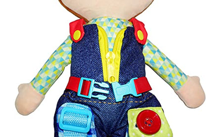 June Garden 15" Lucas Montessori Learn-to-Dress Plush Doll - color: Lucas
