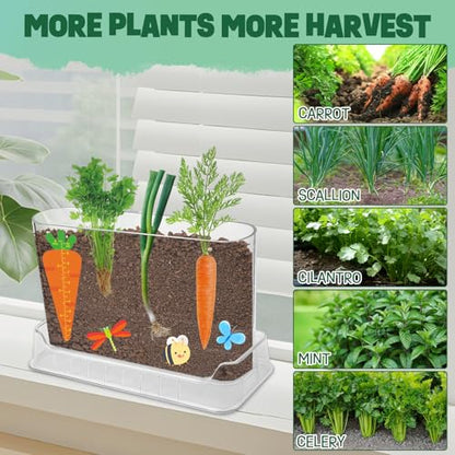 Root Viewer Kit for Kids Gardening Set with Fun Stickers & Storybook, Science STEM Toys & Craft Planting Kits for Ages 4-12 Birthday Gifts for Girls & Boys 4 5 6 7 8 Year Old