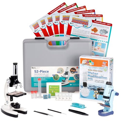 AmScope M30-ABS-KT2-W-KVB1 1200X White Metal Arm Starter Microscope Kit - style: D) Kit + Water PurificationKit