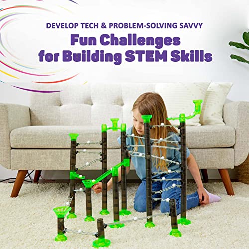 Marble Genius Marble Rails Starter Set, 200 Pieces, STEM Toy