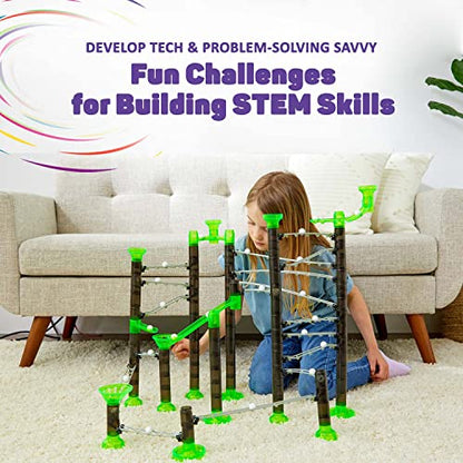 Marble Genius Marble Rails Starter Set, 200 Pieces, STEM Toy