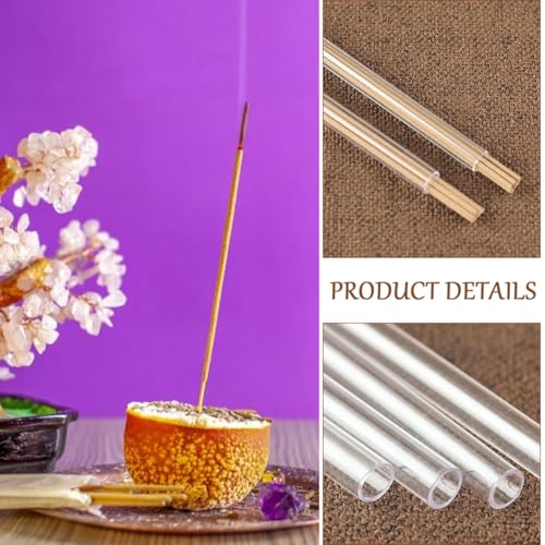iplusmile 6 pcs Transparent Plastic Storage Tubes with Lids 8.97 in - size: 23.50X1.50X1.50CM
