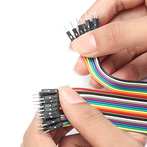 3 Set Standard Jumper Wires Plus 3 Set of Solderless Prototype Breadboard 830 tie Points Breadboard | 3 Set of M/F, M/M, F/F - Each 40pin Electronic Jumpers Wire