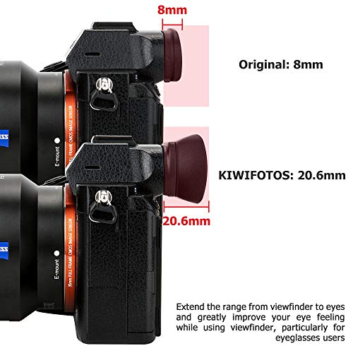 Kiwifotos FDA-EP18 Viewfinder Eyecup Eyepiece for Sony A7 A7II A7III A7R IV - size: Sony FDA-EP18 Replacement