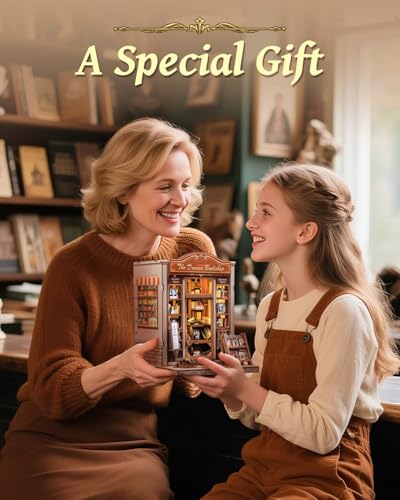 CUTEBEE Book Nook Kit, DIY Miniature House Kit for Adults, Bookshop Booknook - color: Drama Bookshop