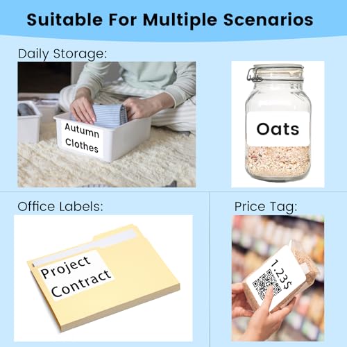 LLIKED 200 Pcs 4"x6" Blank Removable Labels for Storage Bins No Residue - size: 4"x 6"
